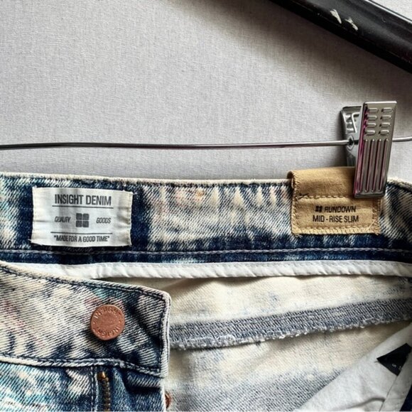 Insight beautiful scenery printed mid rise slim denim Sz 31” - Picture 7 of 14